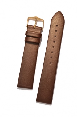 Hirsch 'Diamond calf'' Brown Leather Strap,L, 19mm - 14120210-1-19