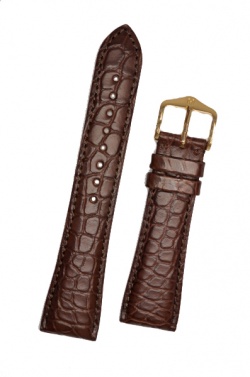 Hirsch 'Regent' M Brown Leather Strap, 20mm - 04107119-1-20