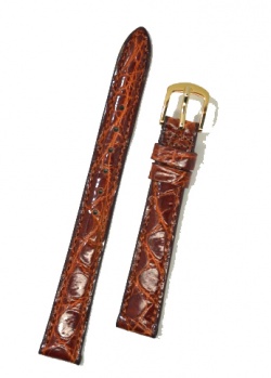 Genuine Tan Crocodile Skin Watch Strap 12mm - Gencroctan012