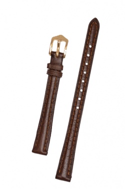 Hirsch 'Camelgrain' 10mm Brown Leather Strap - 01009115-1-10