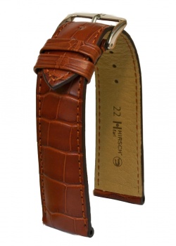 Hirsch 'Earl' 22mm Golden Brown Alligator Leather Strap  - 04707079-1-22
