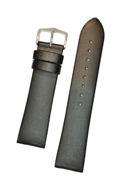 Hirsch 'Diamond calf'' Black Leather Strap,L, 24mm - 14120250-2-24