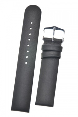 Hirsch 'Scandic' Slate Grey Leather Watch Strap 18mm - 17852030-2-18