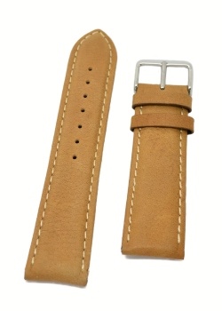 Padded Texas II Style Tan Leather Watch Strap 20mm - Texas2tan20