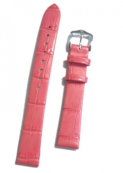 Hirsch 'Duchess'  14mm  Pink Patent Leather Strap  - 02728125-2-14