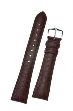 Hirsch 'Aristocrat' 19mm Brown ,L, Leather Strap  - 03828010-2-19