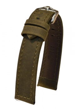 Hirsch 'Terra' Green Leather Strap, 22mm - 04633040-2-22