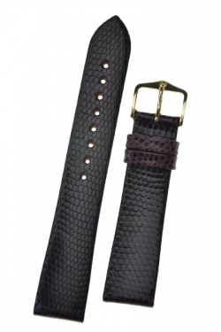 Hirsch 'Lizard' 18mm Burgundy Leather Strap  - 01766160-1-18