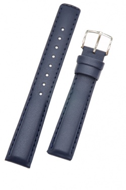 Hirsch 'Runner' 22mm Blue Leather Strap  - 04002080-2-22