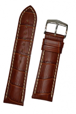 Hirsch 'Modena' Golden Brown Leather Strap, 24mm - 10302870-2-24