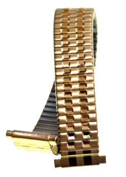 Gold plated expanding watch bracelet 14-16mm - gpexp14-16mm