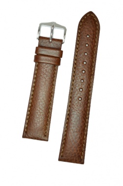 Hirsch 'Forest' L 20mm Brown Soft Calfskin Leather Strap  - 17920210-2-20