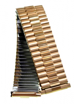 Gold plated expanding watch bracelet 20-22mm (style2) - gpexp20-22mm(style2)