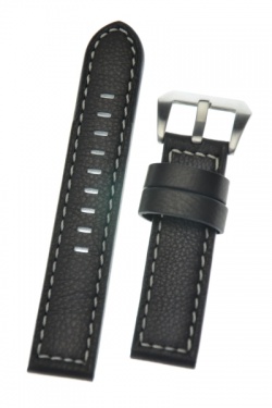 Panerai Style - Black Leather Watch Strap 20mm - Panerai20blk