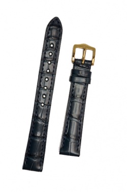 Hirsch 'London' M Blue Leather Strap, 14mm - 04207189-1-14
