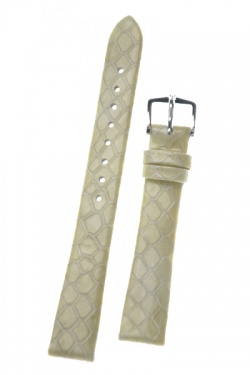Hirsch 'Pythea Pearl'  14mm  Pearl Leather Strap  - 03678101-2-14