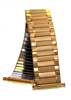 Gold plated expanding watch bracelet 20-22mm (style1) - gpexp20-22mm(style1)