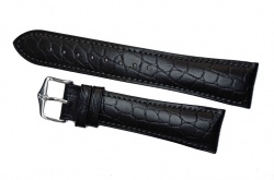 Hirsch 'Aristocrat' 16mm Black Leather Strap  - 03828150-1-16