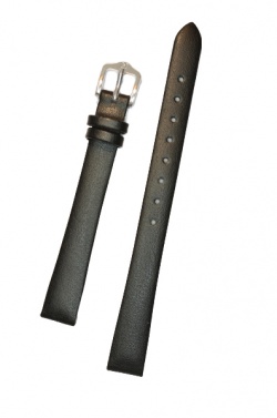 Hirsch 'Diamond calf'' Black Leather Strap,M, 12mm - 14100250-1-12