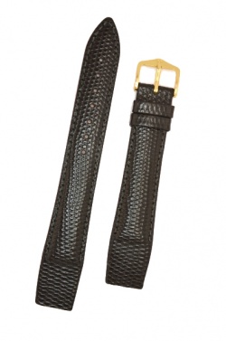 Hirsch 'Rainbow' M Black Openended Leather Strap, 16mm - 12302650OE-1-16