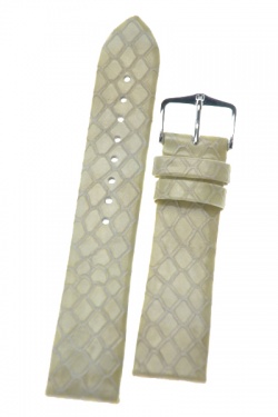 Hirsch 'Pythea Pearl'  20mm  Pearl Leather Strap  - 03678101-2-20
