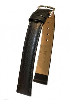 Hirsch 'Kansas' XL 18mm Black Leather Strap  - 01502250-2-18