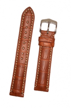 Hirsch 'Viscount' Golden Brown Leather Strap, 21mm - 10270779-2-21
