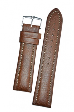 Hirsch 'Buffalo' M 22mm Brown Leather Strap  - 11350215-2-22