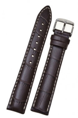 Hirsch 'Modena' Brown Leather Strap, 22mm - 10302810-2-22