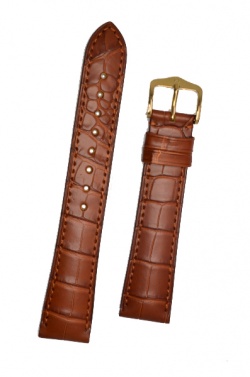 Hirsch 'London' L Golden Brown Leather Strap, 20mm - 04207079-1-20