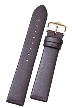 Hirsch 'Diamond calf'' brown Leather Strap, 20mm - 14120210-1-20