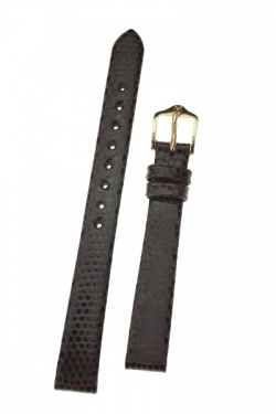 Hirsch 'Lizard' 12mm Brown Leather Strap  - 01766110-1-12