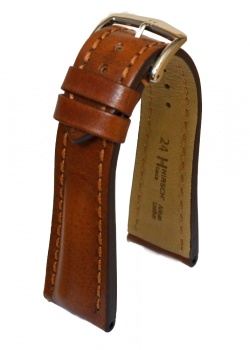 Hirsch 'Lucca' Golden Brown Leather Strap, 24mm - 04902070-2-24