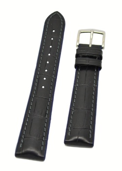 Hirsch 'Andy' Performance 20mm Black and Blue Strap - 0928028050-2-20