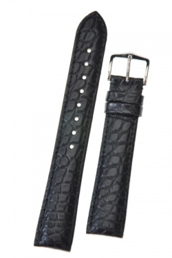 Hirsch 'Regent' Black Leather Strap, 18mm - 04107159-2-18