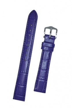Hirsch 'LouisianaLook' M Violet Leather Strap, 14mm - 03427186-2-14