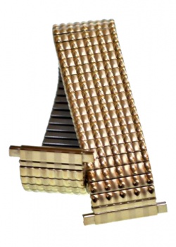 Gold plated expanding watch bracelet 20-22mm - gpexp20-22mm