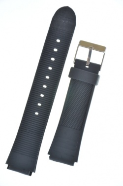 Black  Resin Watch Strap With Buckle 18mm - Blkresin018
