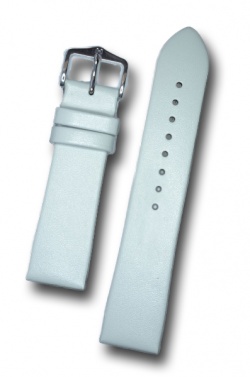 Hirsch 'Italocalf' White ,M,  Leather Strap, 18mm - 17802000-1-18