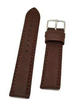 Waterproof Brown Leather Watch Strap 18mm - wproofbrown18