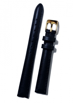 Condor Black Leather Waterproof Watch Strap 14mm - 606/14blk