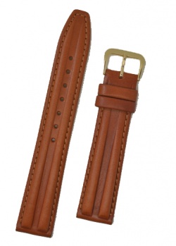 Chrono Style Tan Leather Watch Strap 18mm - Chronotan18
