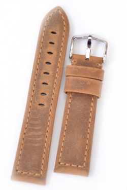 Hirsch 'Terra' Tan Leather Strap, 26mm - 04633070-2-26
