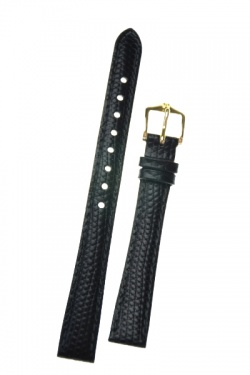 Hirsch 'Rainbow' Black Leather Strap, 12mm - 12302650-1-12