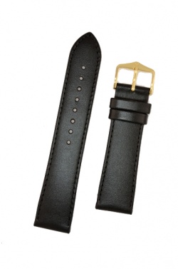 Hirsch 'Umbria ' M Black Leather Strap, 16mm - 13700250-1-16