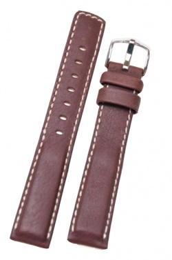 Hirsch 'Mariner' 22mm Brown Leather Strap  - 14502110-2-22