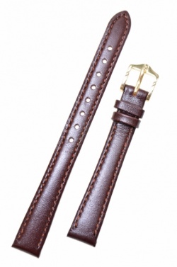 Hirsch 'Osiris' Brown Leather Strap, 15mm - 03475110-1-15