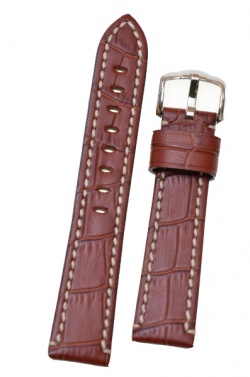 Hirsch 'Knight' 20mm Golden brown leather strap - 10902870-2-20
