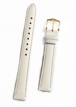 Hirsch 'Kansas' White Calf Leather Strap, 12mm - 01502100-1-12