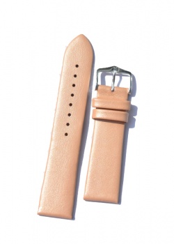 Hirsch 'Cashmere-aloe vera' peach Leather Strap, 20mm - 03902124-2-20